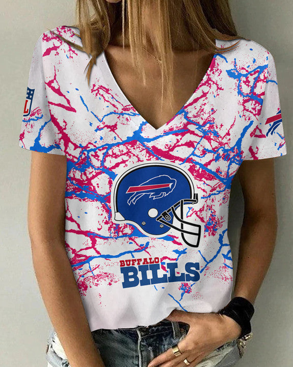 Buffalo Bills Personalized V-neck Women T-shirt AGCWTS563