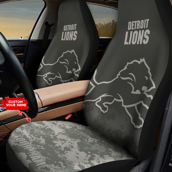 Detroit Lions Personalized Car Seat Covers BGCSC740
