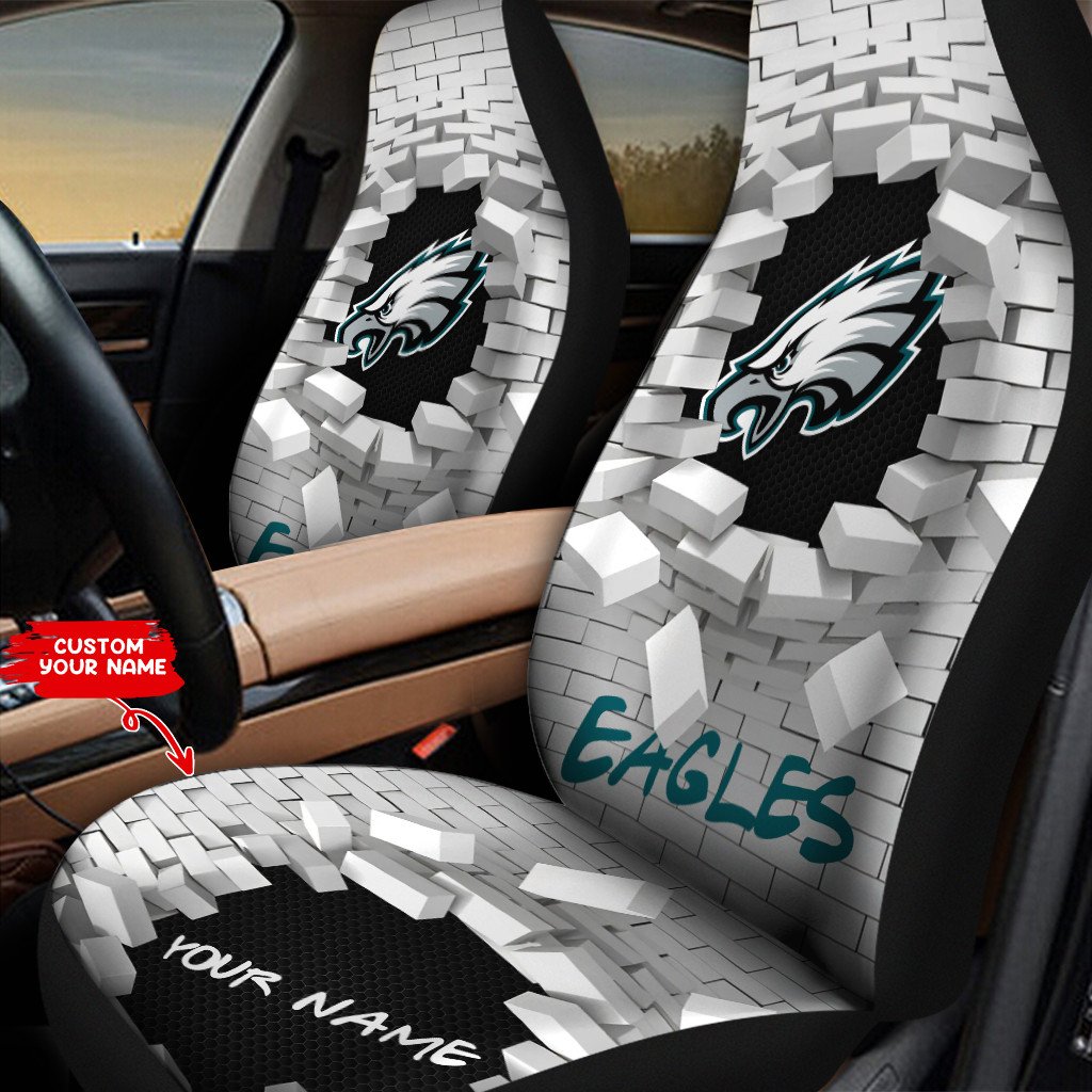 Philadelphia Eagles Personalized Car Seat Covers BGCSC734