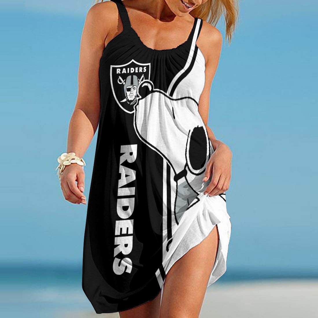 Las Vegas Raiders Beach Dress BGSLLBD601