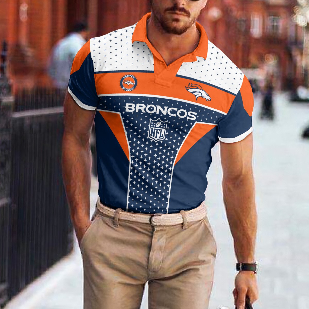 Denver Broncos Polo T-shirt BGPLS101