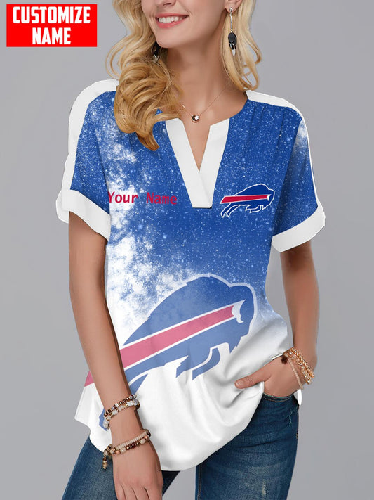 Buffalo Bills Personalized Fashion Short Sleeve V-Neck Shirt AZSSV145