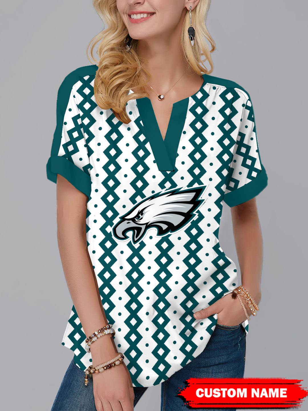 Buffalo Bills Personalized Fashion Short Sleeve V-Neck Shirt AZSSV208