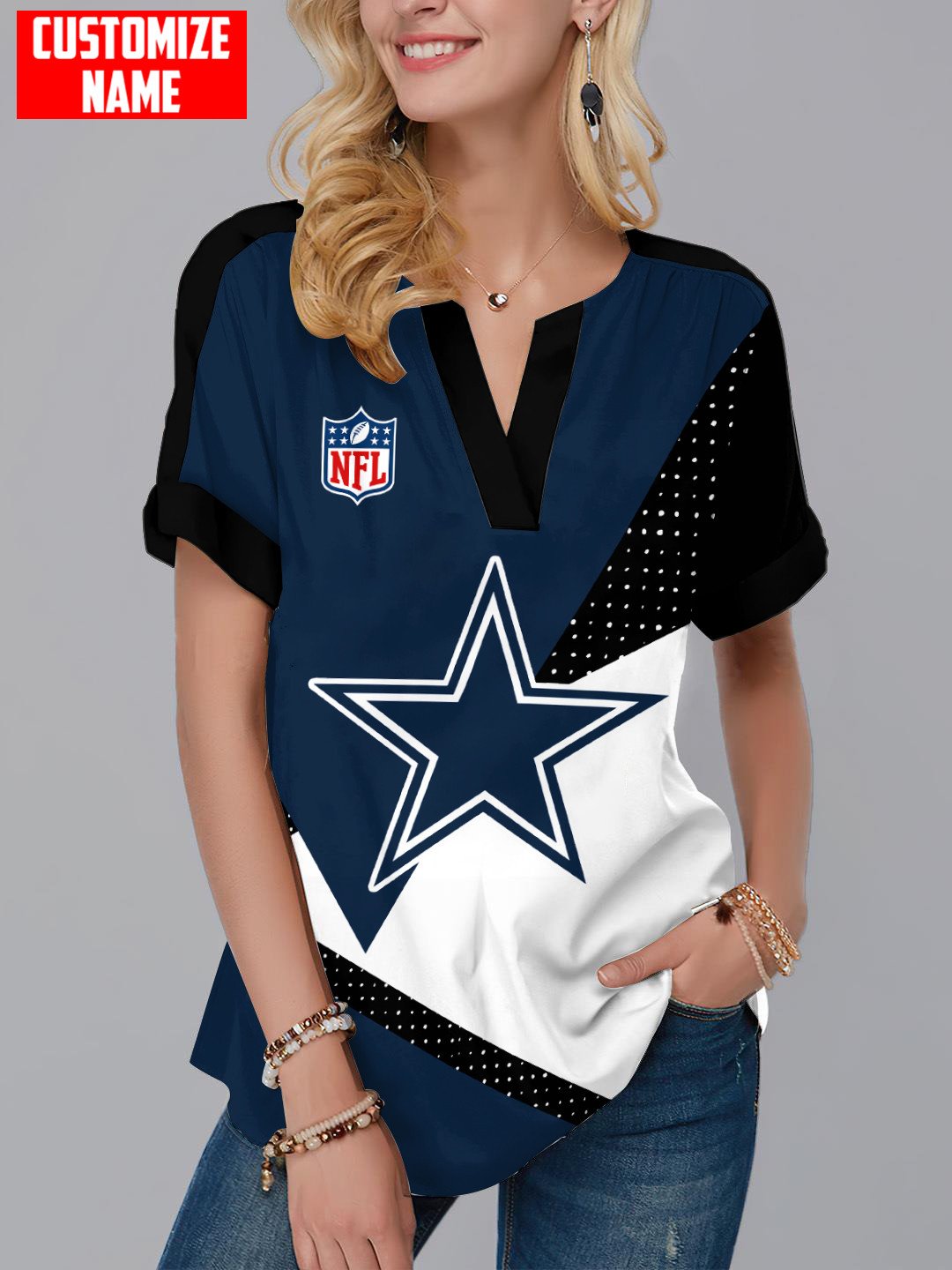 Indianapolis Colts Personalized Fashion Short Sleeve V-Neck Shirt AZSSV241