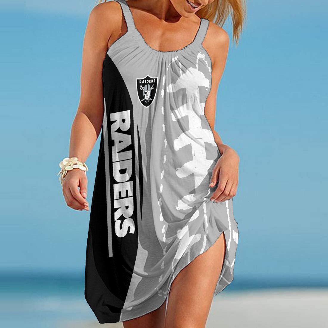 Las Vegas Raiders Beach Dress BGSLLBD633