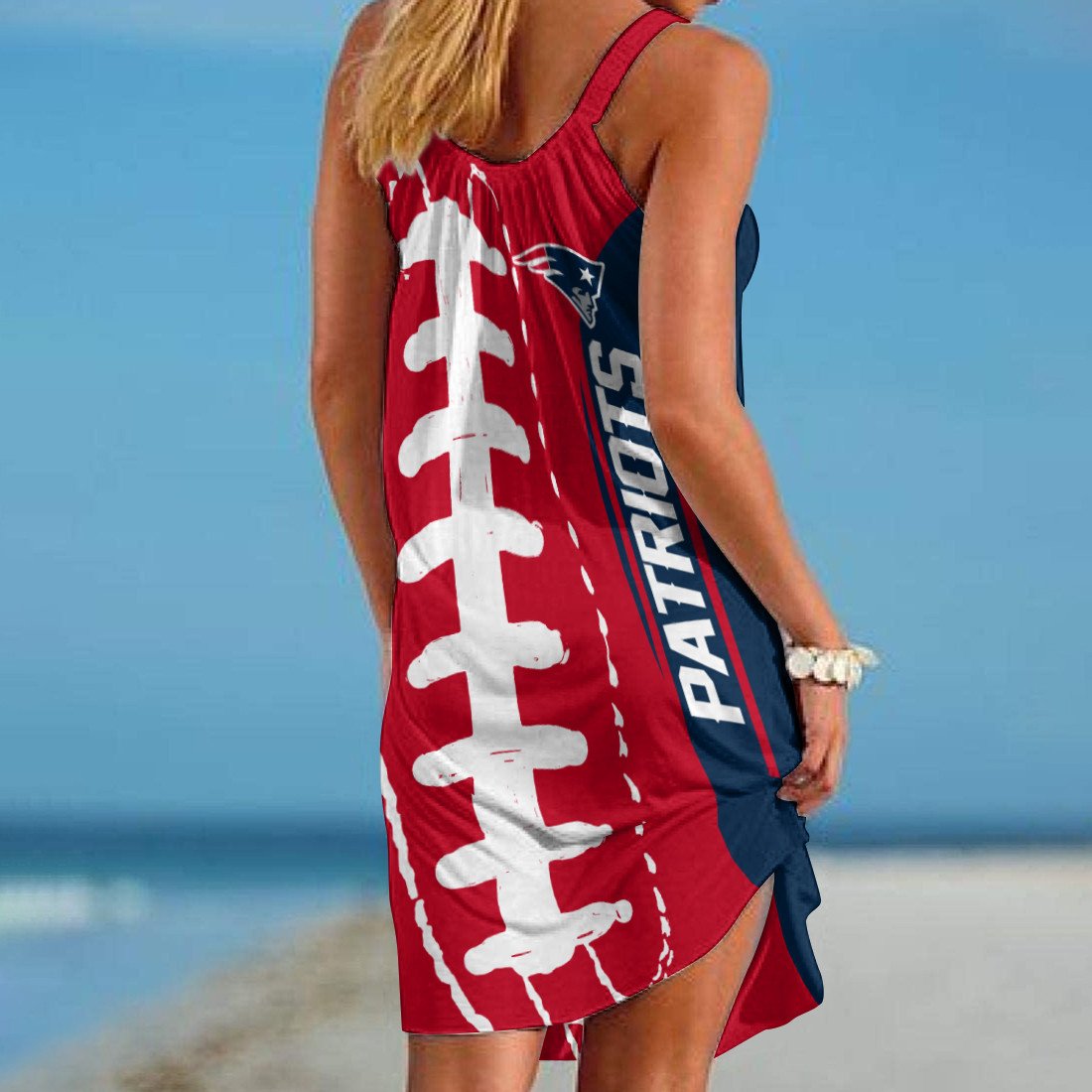 New England Patriots Beach Dress BGSLLBD632