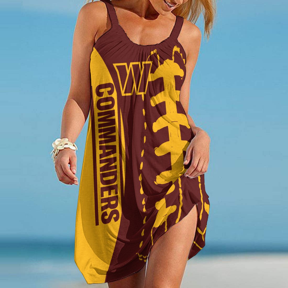 Washington Commanders Beach Dress BGSLLBD631