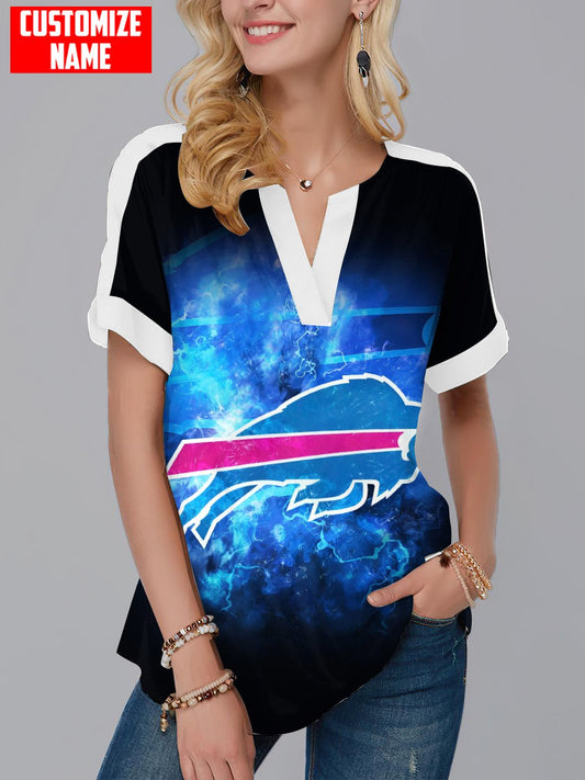 Buffalo Bills Personalized Fashion Short Sleeve V-Neck Shirt AZSSV208