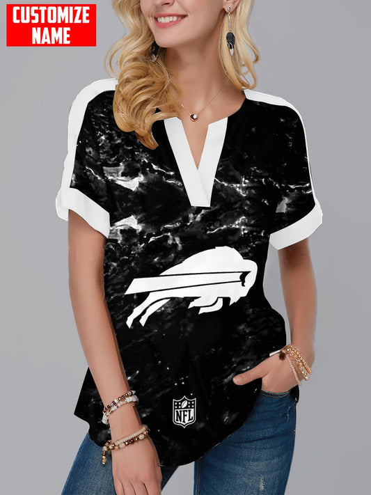 Buffalo Bills Personalized Fashion Short Sleeve V-Neck Shirt AZSSV267