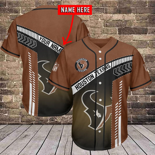 Houston Texans Personalized Baseball Jersey AZCBJS331