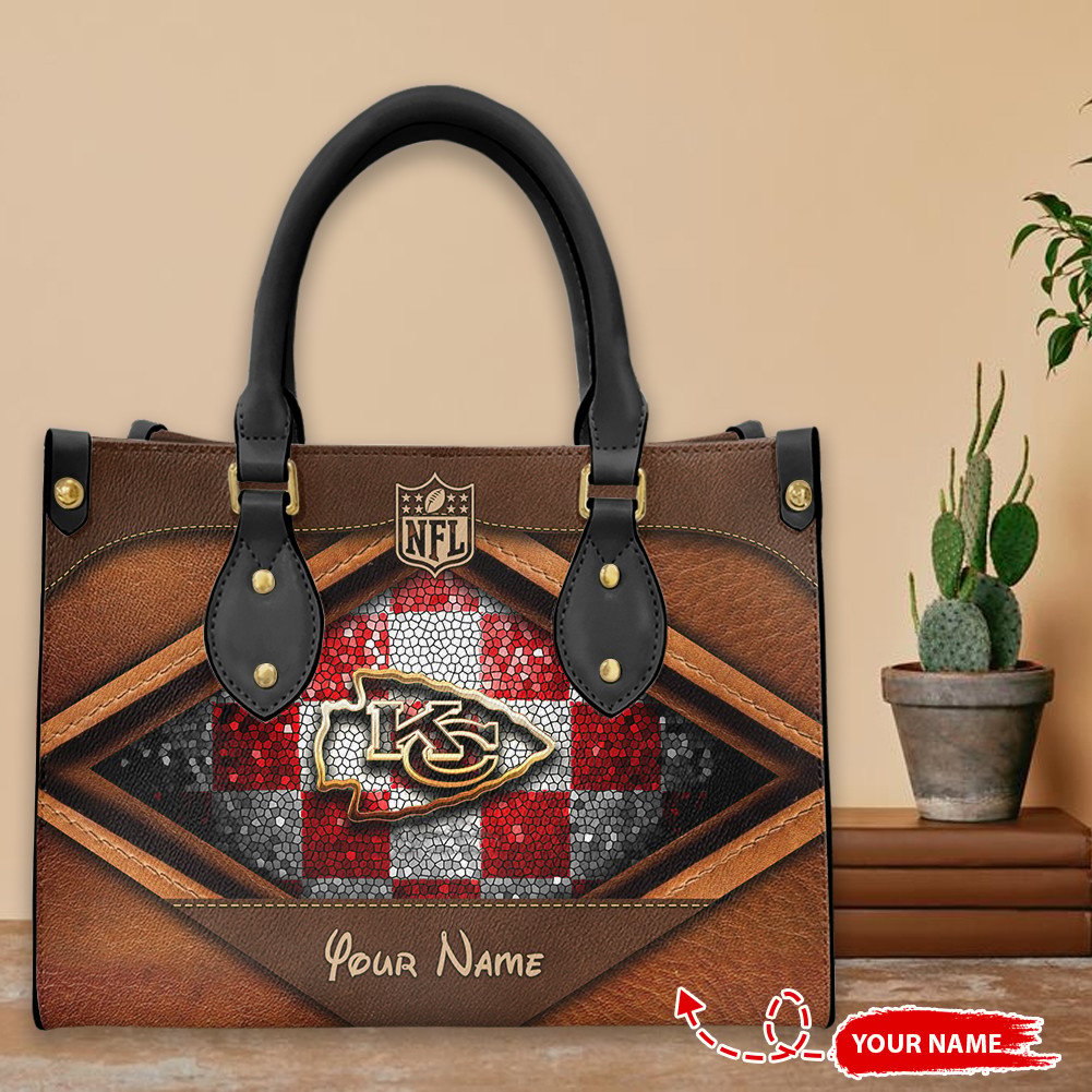 Kansas City Chiefs Personalized Leather Hand Bag BBLTHB865