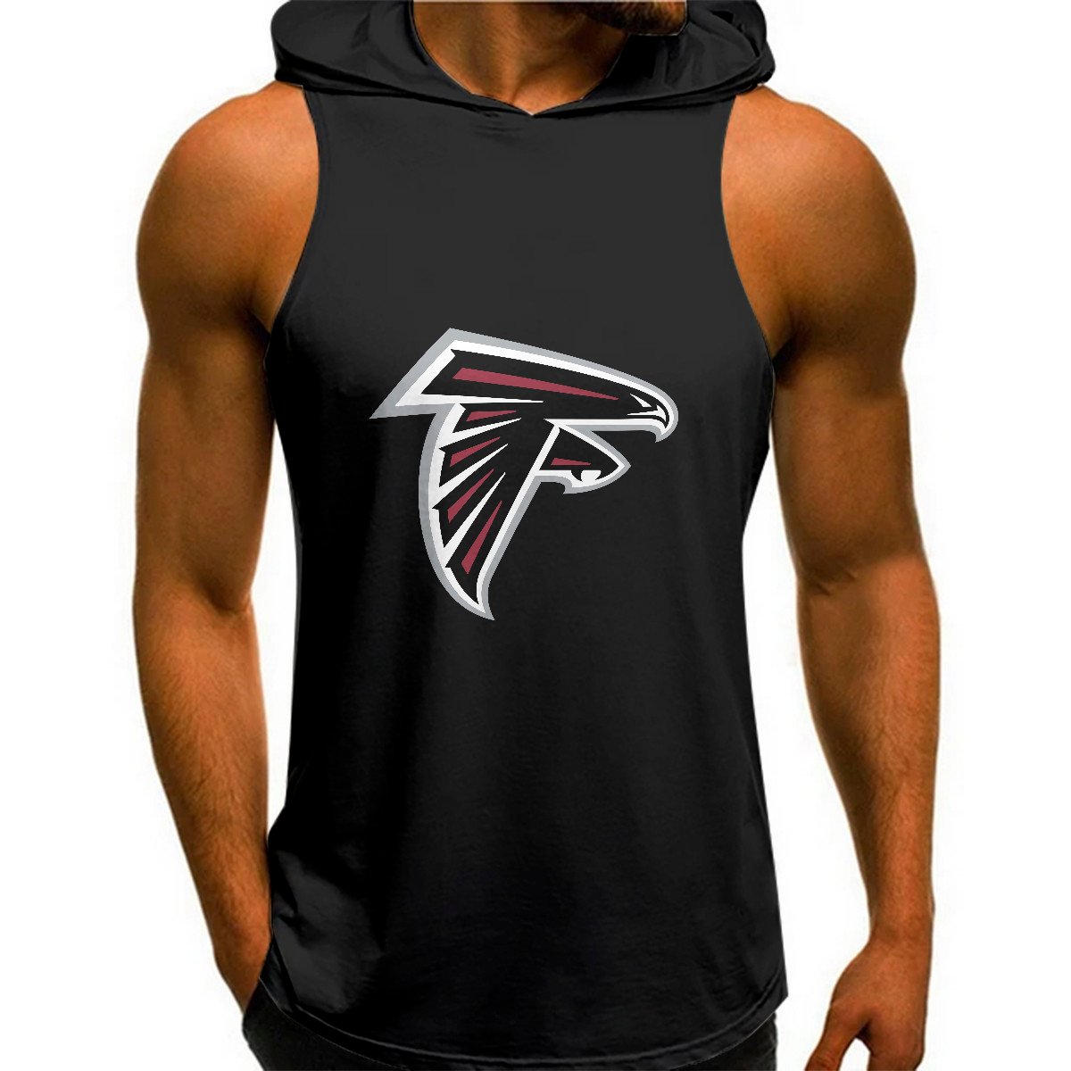 Atlanta Falcons Man Gym-Sport Hoodie Vest BGMGSH012