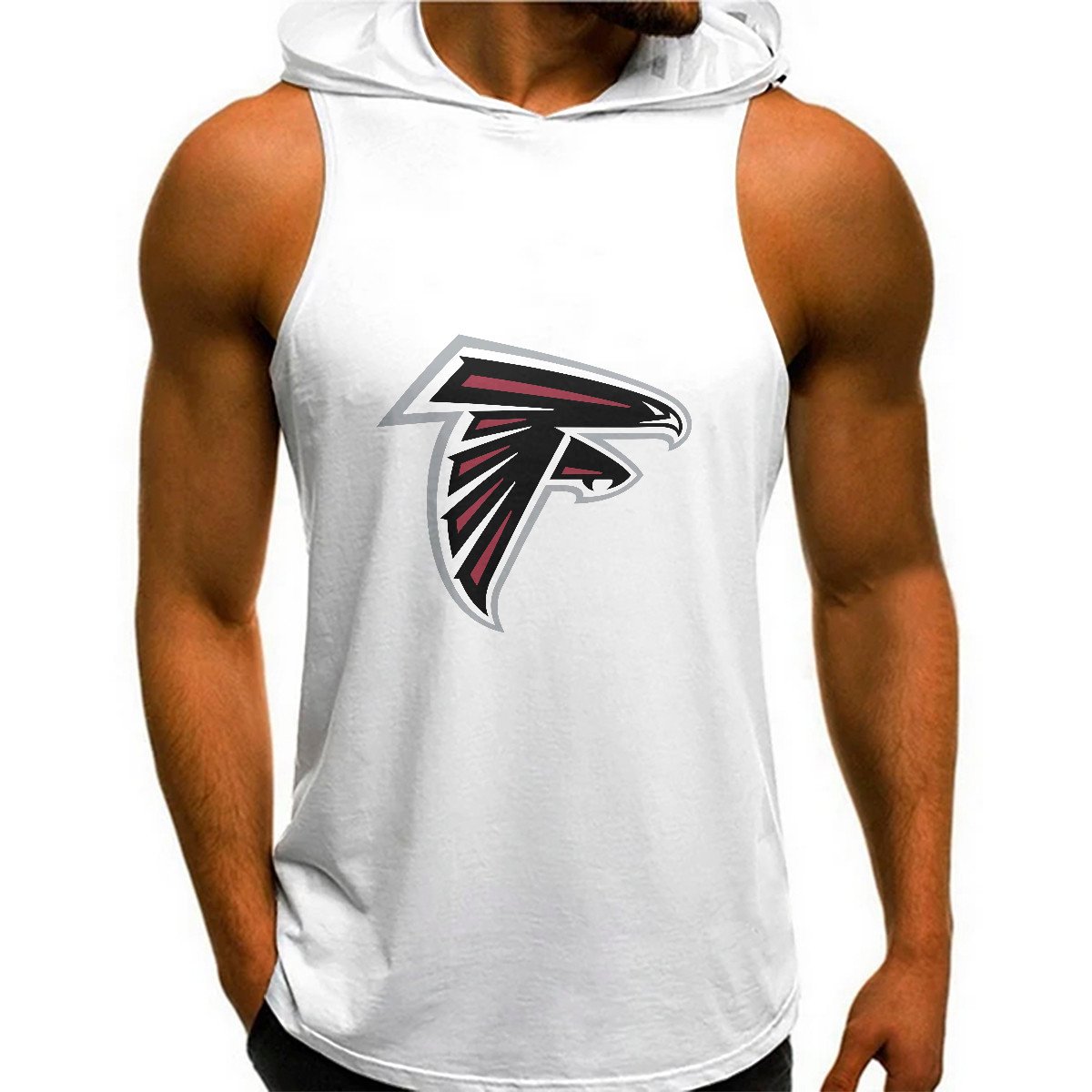 Atlanta Falcons Man Gym-Sport Hoodie Vest BGMGSH012