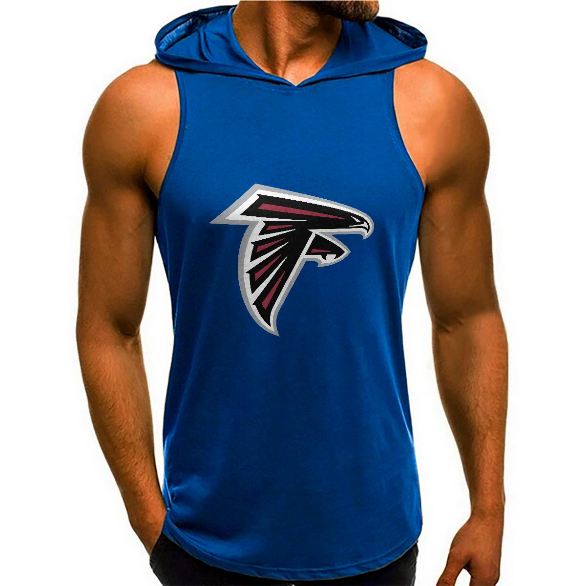 Atlanta Falcons Man Gym-Sport Hoodie Vest BGMGSH012