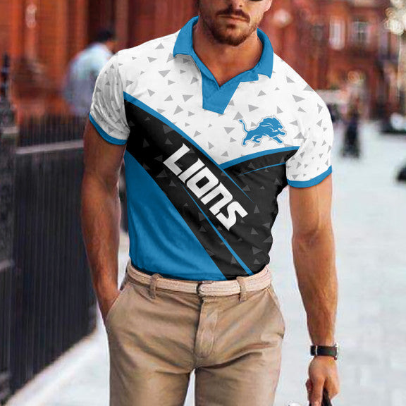 Detroit Lions Polo T-shirt BGPLS126