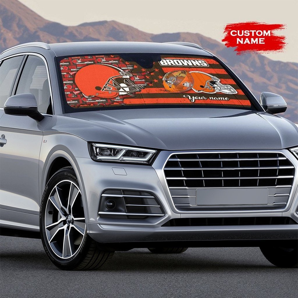 Cleveland Browns Personalized Auto Sun Shade BGAUSS258