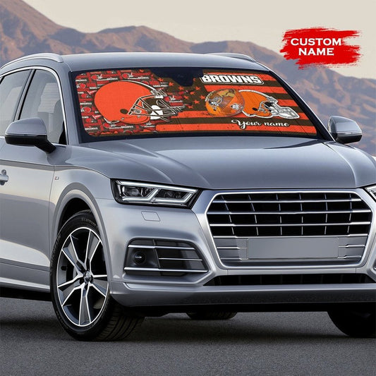 Cleveland Browns Personalized Auto Sun Shade BGAUSS258