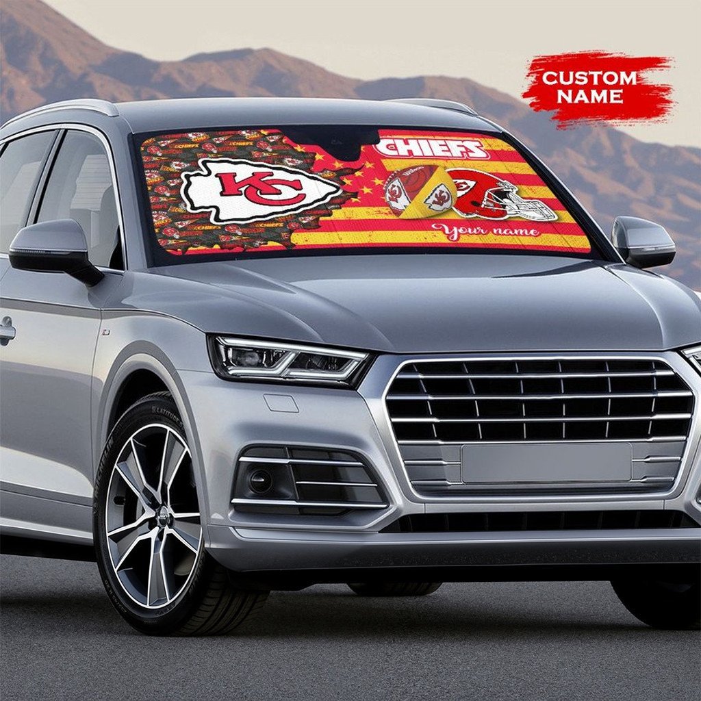 Kansas City Chiefs Personalized Auto Sun Shade BGAUSS266