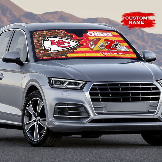 Kansas City Chiefs Personalized Auto Sun Shade BGAUSS266
