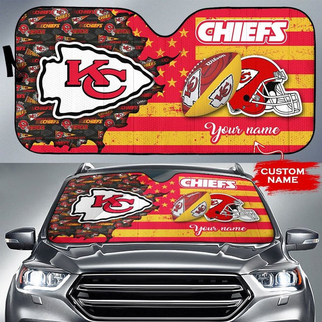 Kansas City Chiefs Personalized Auto Sun Shade BGAUSS266