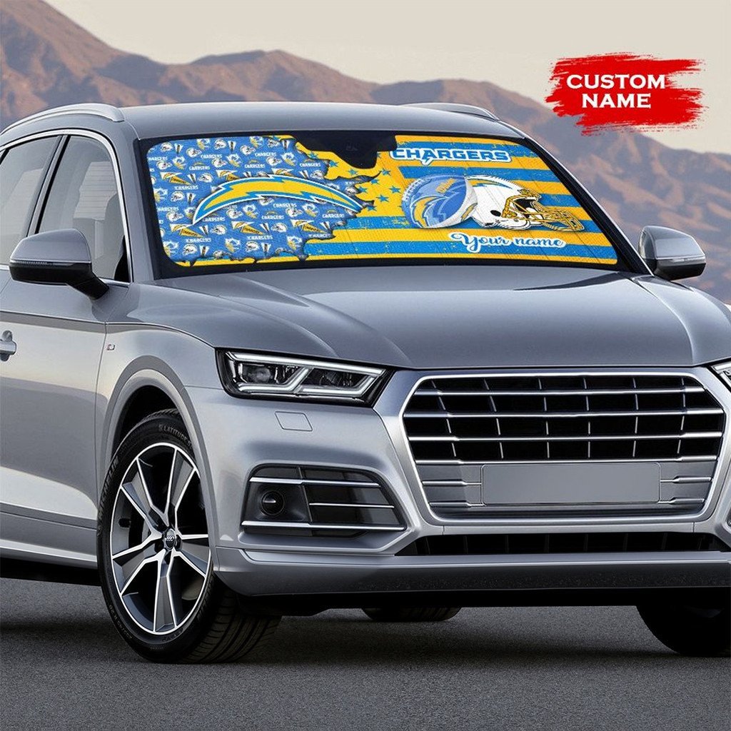 Los Angeles Chargers Personalized Auto Sun Shade BGAUSS268