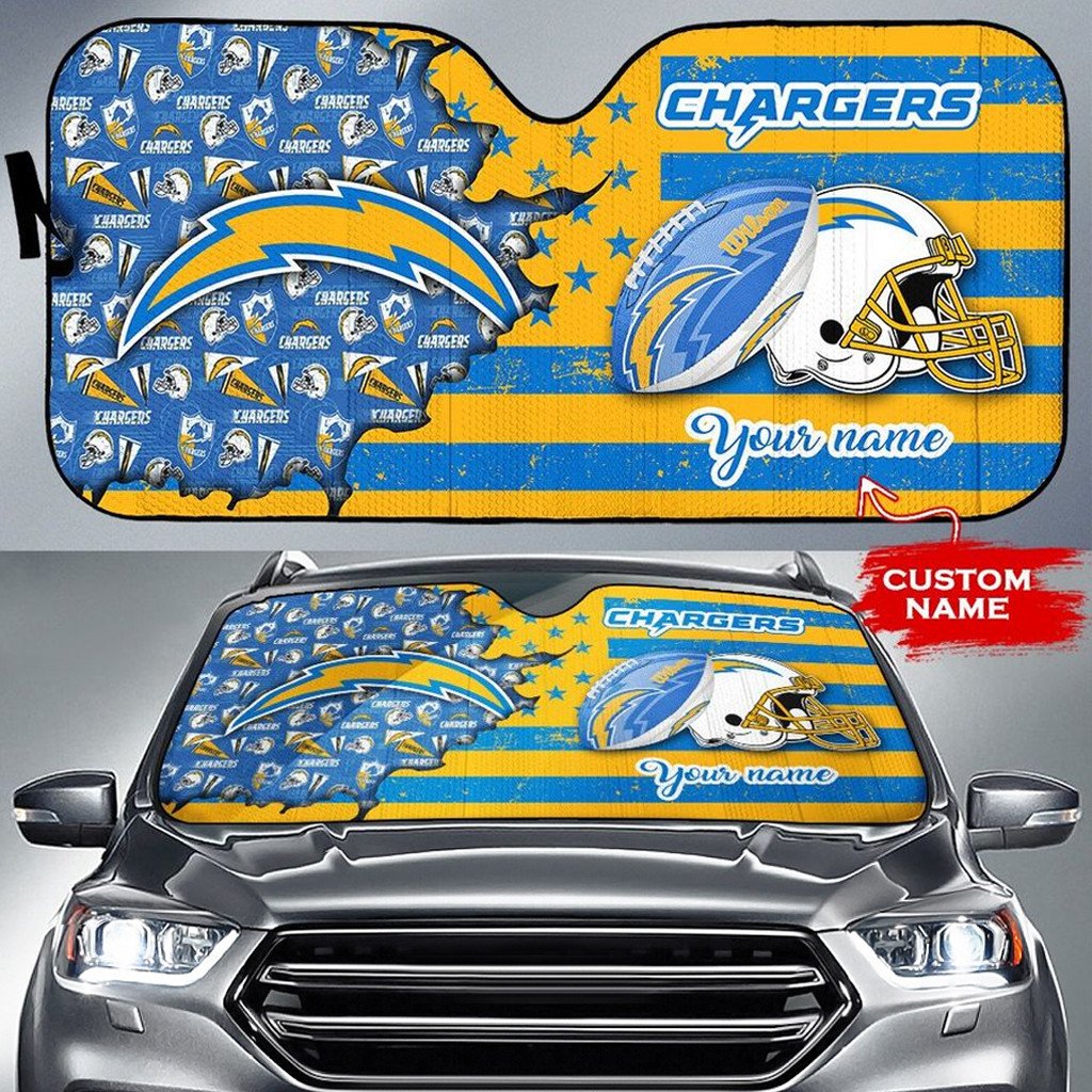 Los Angeles Chargers Personalized Auto Sun Shade BGAUSS268