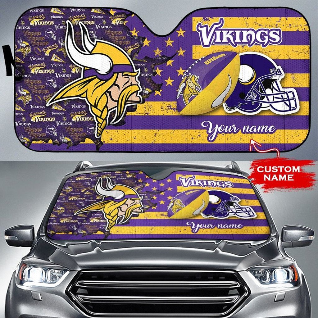 Minnesota Vikings Personalized Auto Sun Shade BGAUSS271