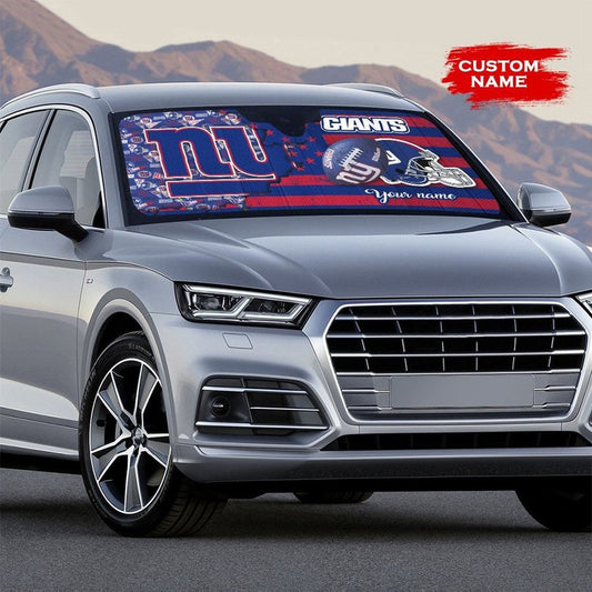 New York Giants Personalized Auto Sun Shade BGAUSS274
