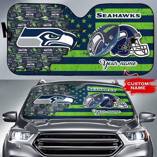 Seattle Seahawks Personalized Auto Sun Shade BGAUSS279