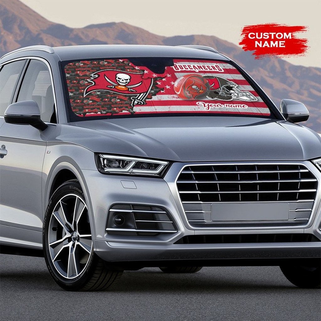 Tampa Bay Buccaneers Personalized Auto Sun Shade BGAUSS280