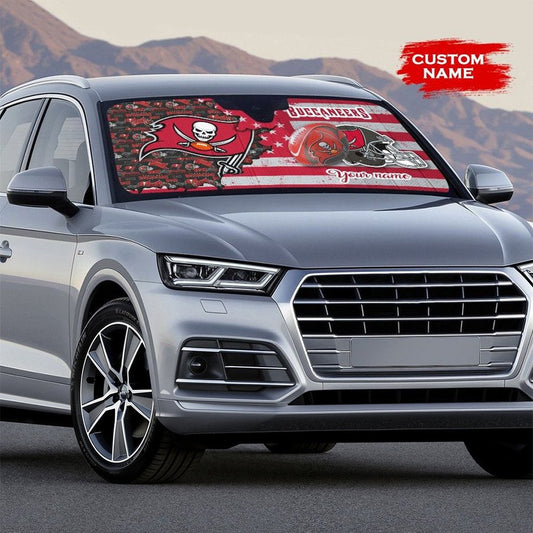 Tampa Bay Buccaneers Personalized Auto Sun Shade BGAUSS280