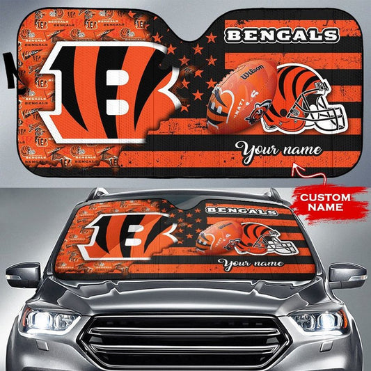 Cincinnati Bengals Personalized Auto Sun Shade BGAUSS257