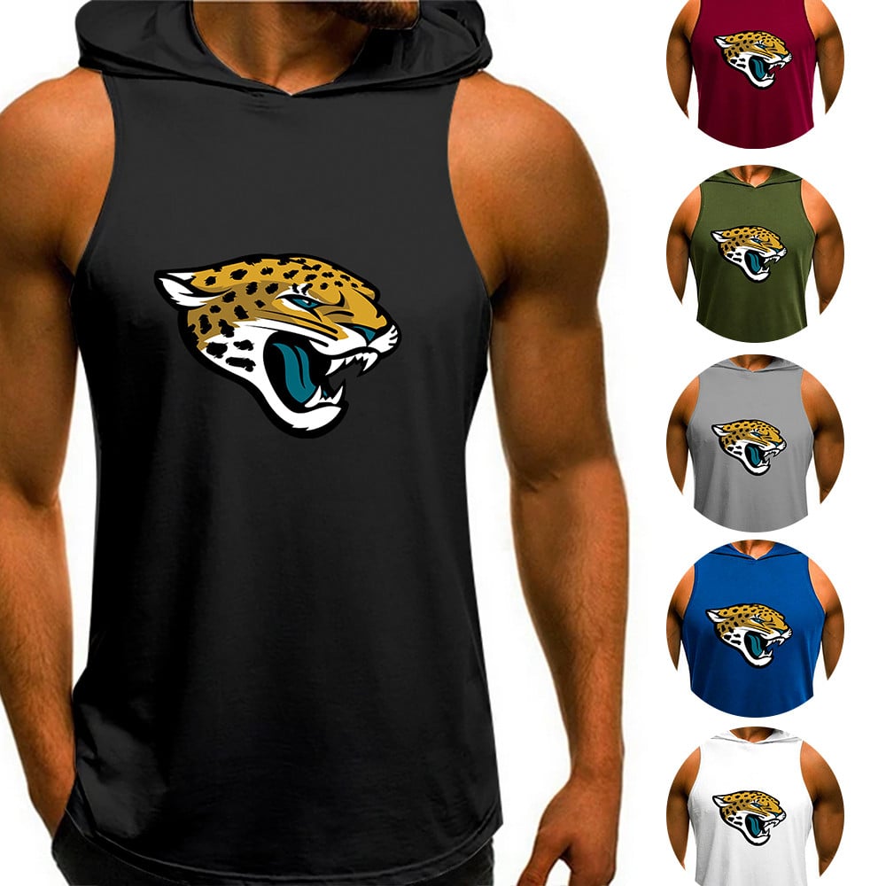 Jacksonville Jaguars Man Gym-Sport Hoodie Vest BGMGSH021