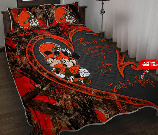 Cleveland Browns Personalized Quilt Set BGQS182