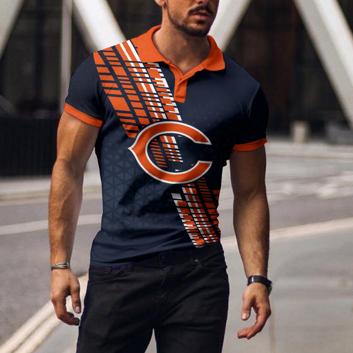 Chicago Bears Polo T-shirt BGPLS131