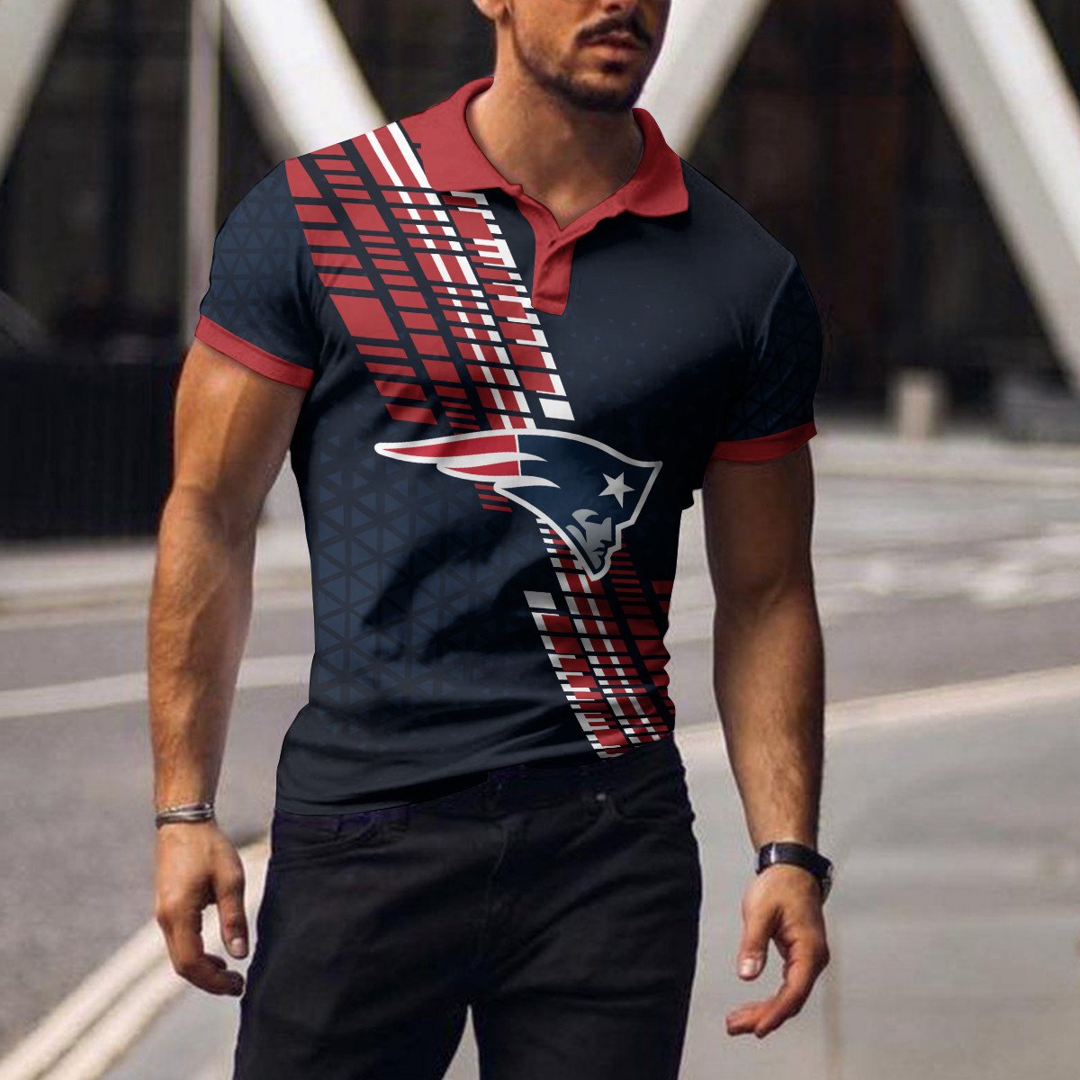 New England Patriots Polo T-shirt BGPLS129