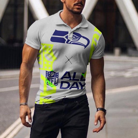 Seattle Seahawks Polo T-shirt BGPLS134