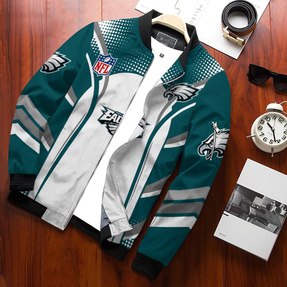Philadelphia Eagles Personalized Bomber Jacket AZCBJ166