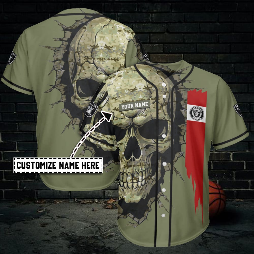 Las Vegas Raiders Personalized Baseball Jersey AZCBJS376