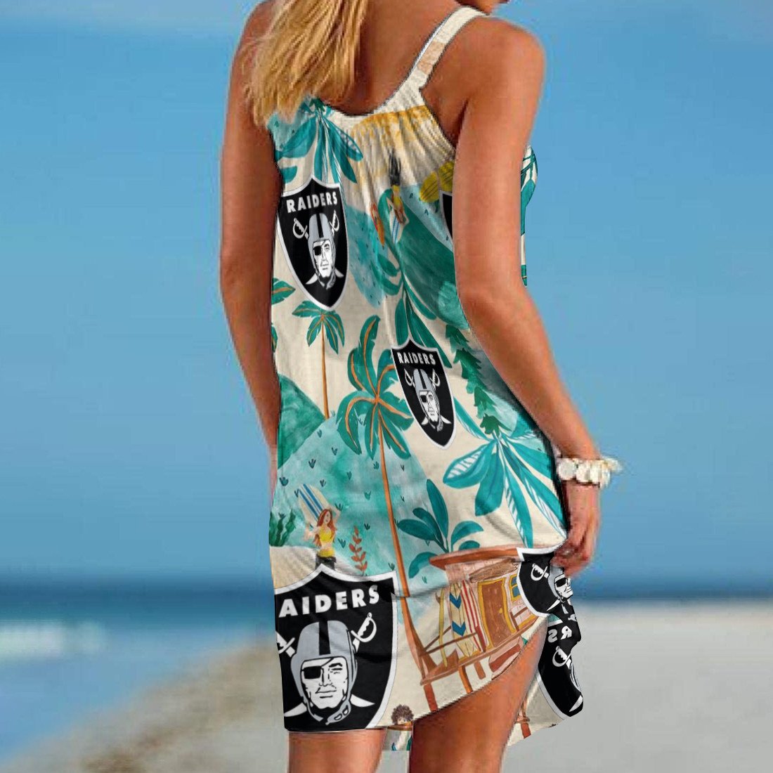 Las Vegas Raiders Beach Dress BGSLLBD641