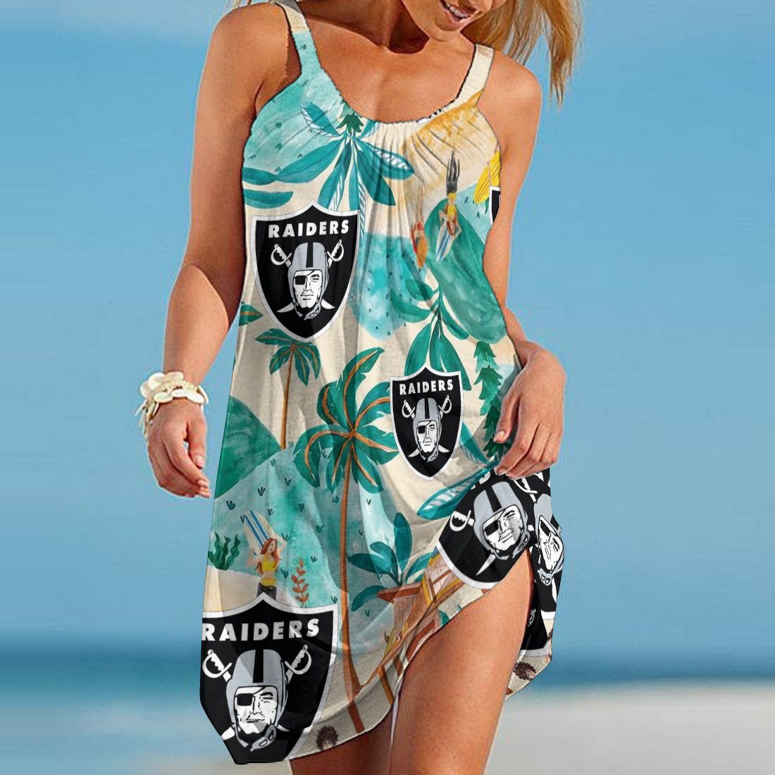 Las Vegas Raiders Beach Dress BGSLLBD641