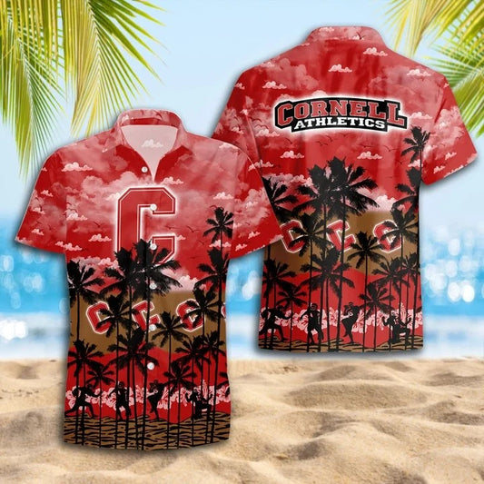 Cornell Big Red Summer Hawaiian Shirt AZHWS386