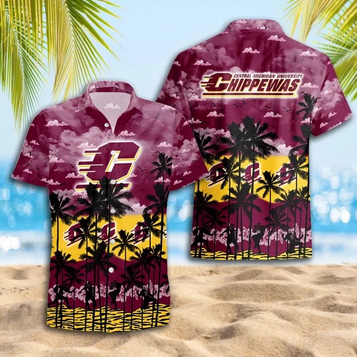 Central Michigan Chippewas Summer Hawaiian Shirt AZHWS380