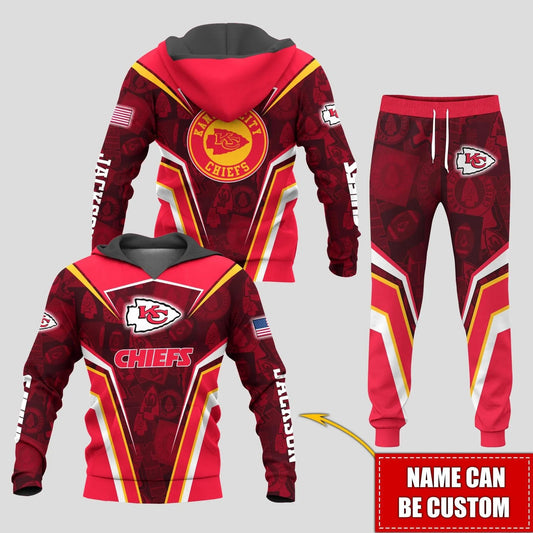 Kansas City Chiefs Personalized Hoodie and Joggers AZCHD973