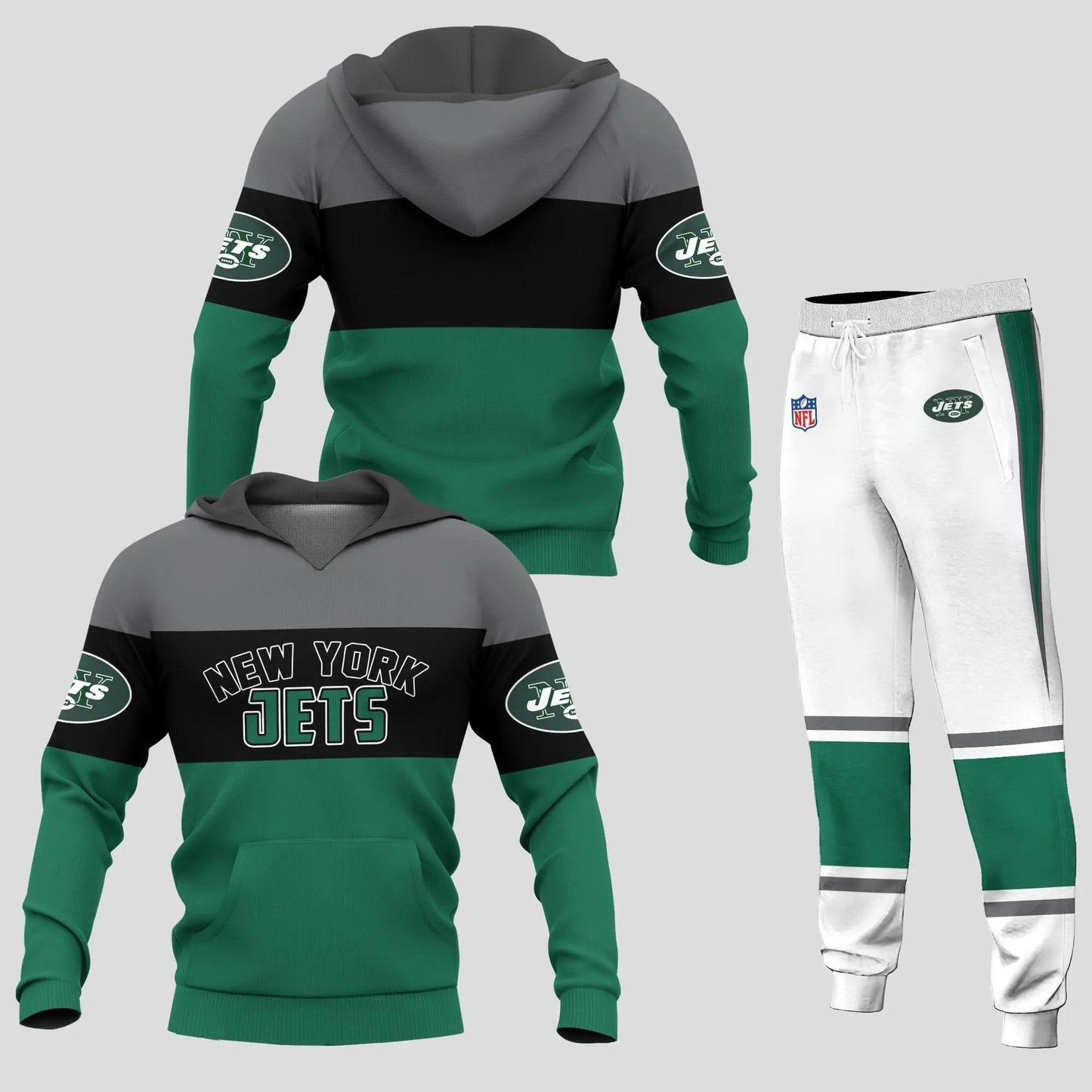 New York Jets Personalized Hoodie and Joggers AZCHD972