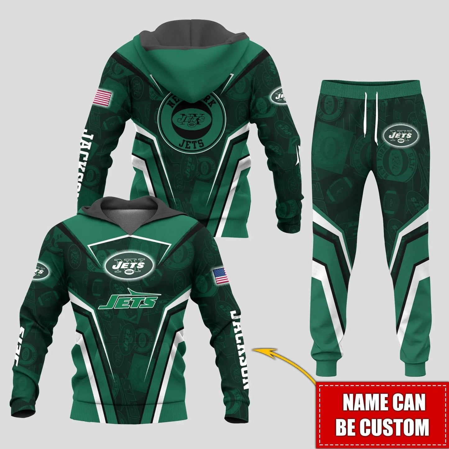 New York Jets Personalized Hoodie and Joggers AZCHD971