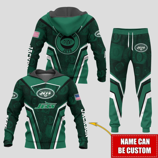 New York Jets Personalized Hoodie and Joggers AZCHD971