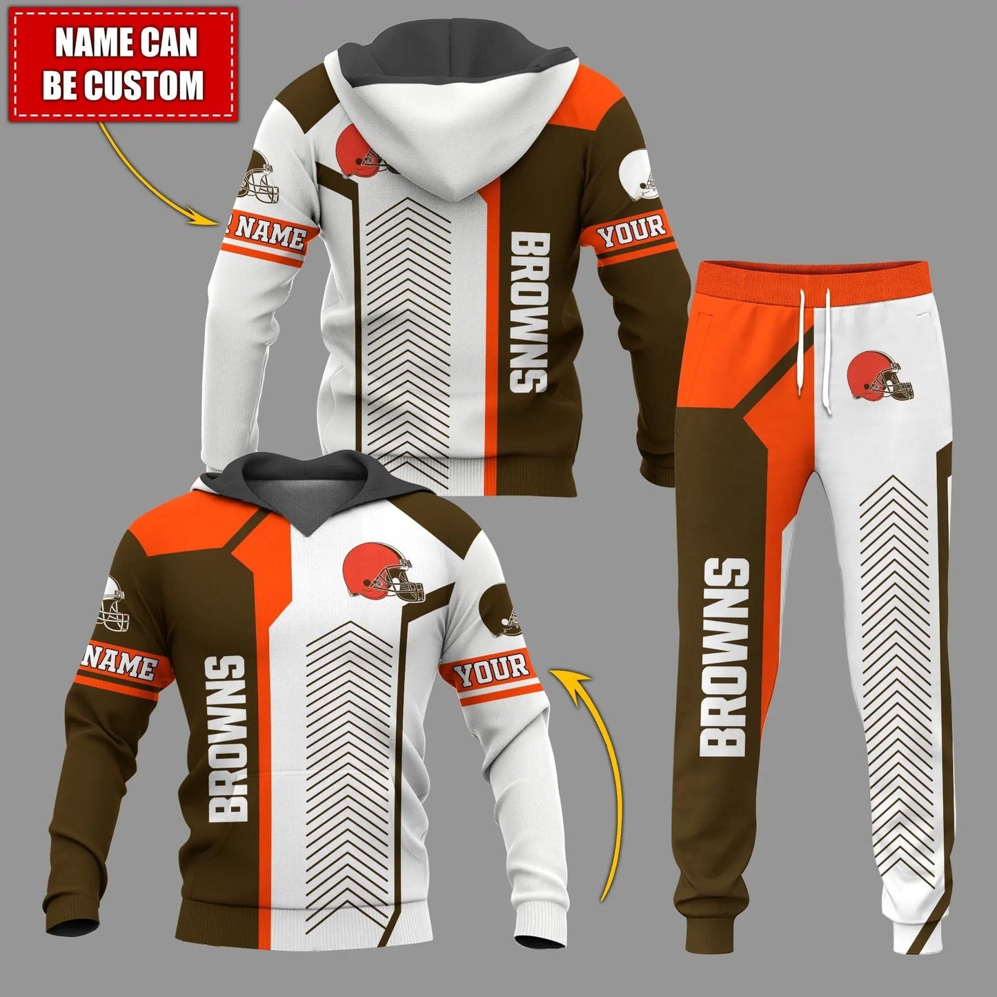 Cleveland Browns Personalized Hoodie and Joggers AZCHD964