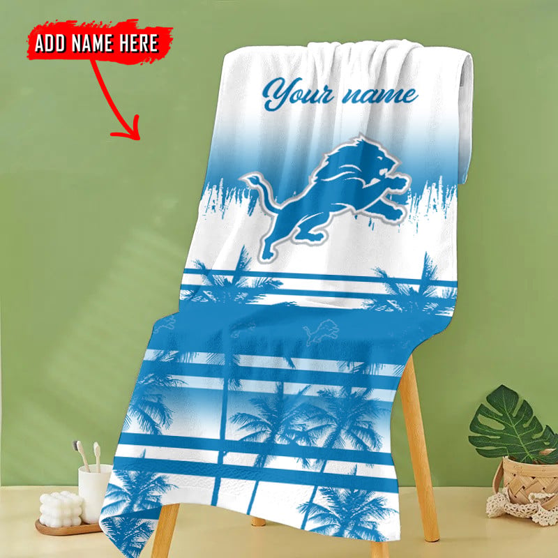 Detroit Lions Personalized Limited Edition Beach Towel AZBTOWEL134