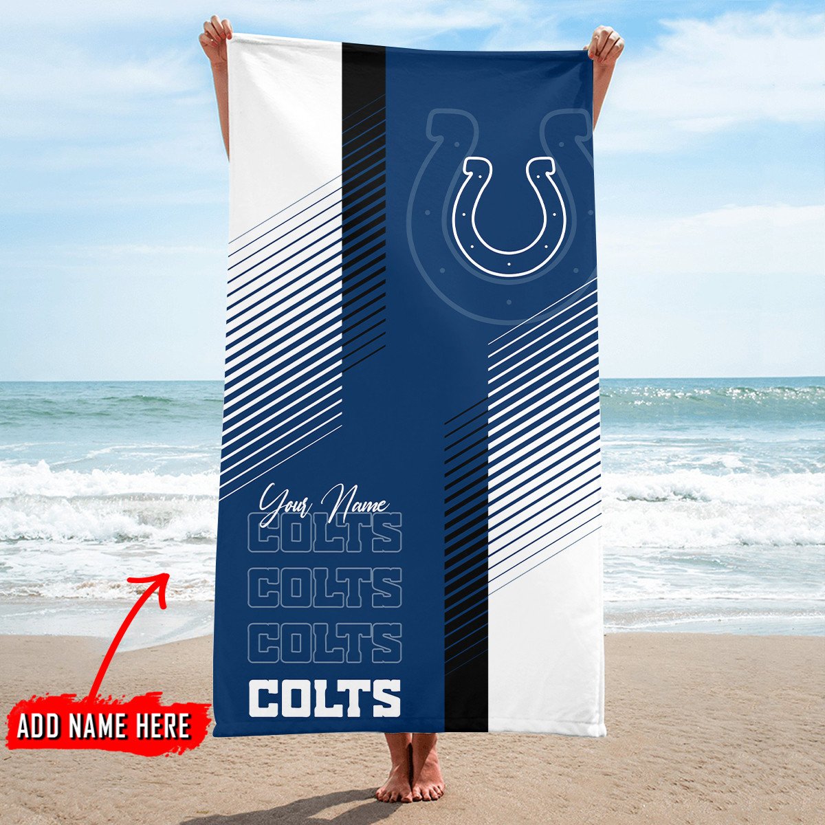 Indianapolis Colts Personalized Limited Edition Beach Towel  AZBTOWEL145